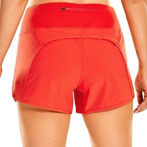 CRZ Yoga running shorts from Amazon. Poppy red color! Size medium